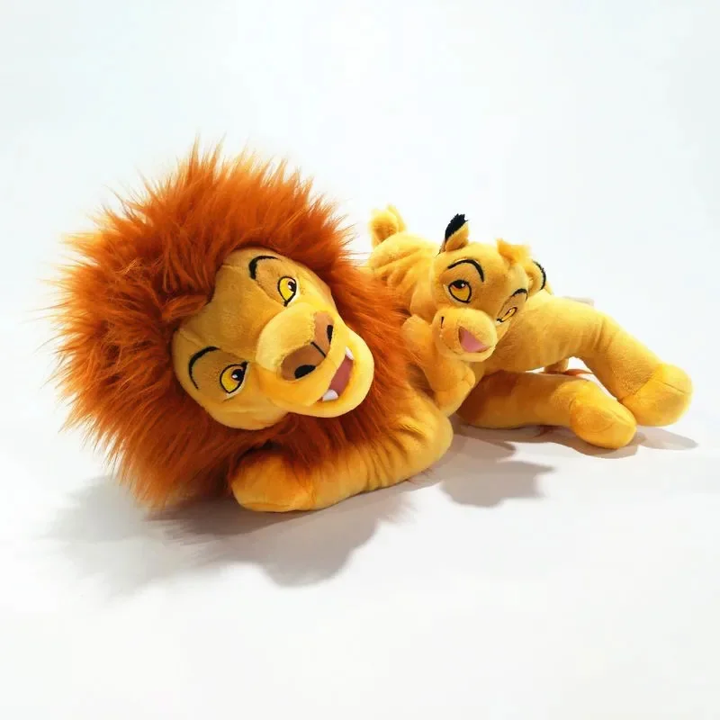 Disney The Lion King Cute Kawaii Simba and Mufasa Stuffed Plush Toys Cartoon Mufasa Plush Dolls Toys Gifts for Children 45cm