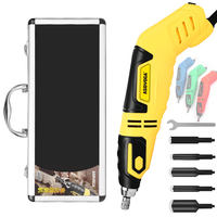 60W 220V Electric Carving Knife Chisel Set with 5PCS Blades Wood Carving Pen Power Graving Chisel Root Carve Tools 11000/min