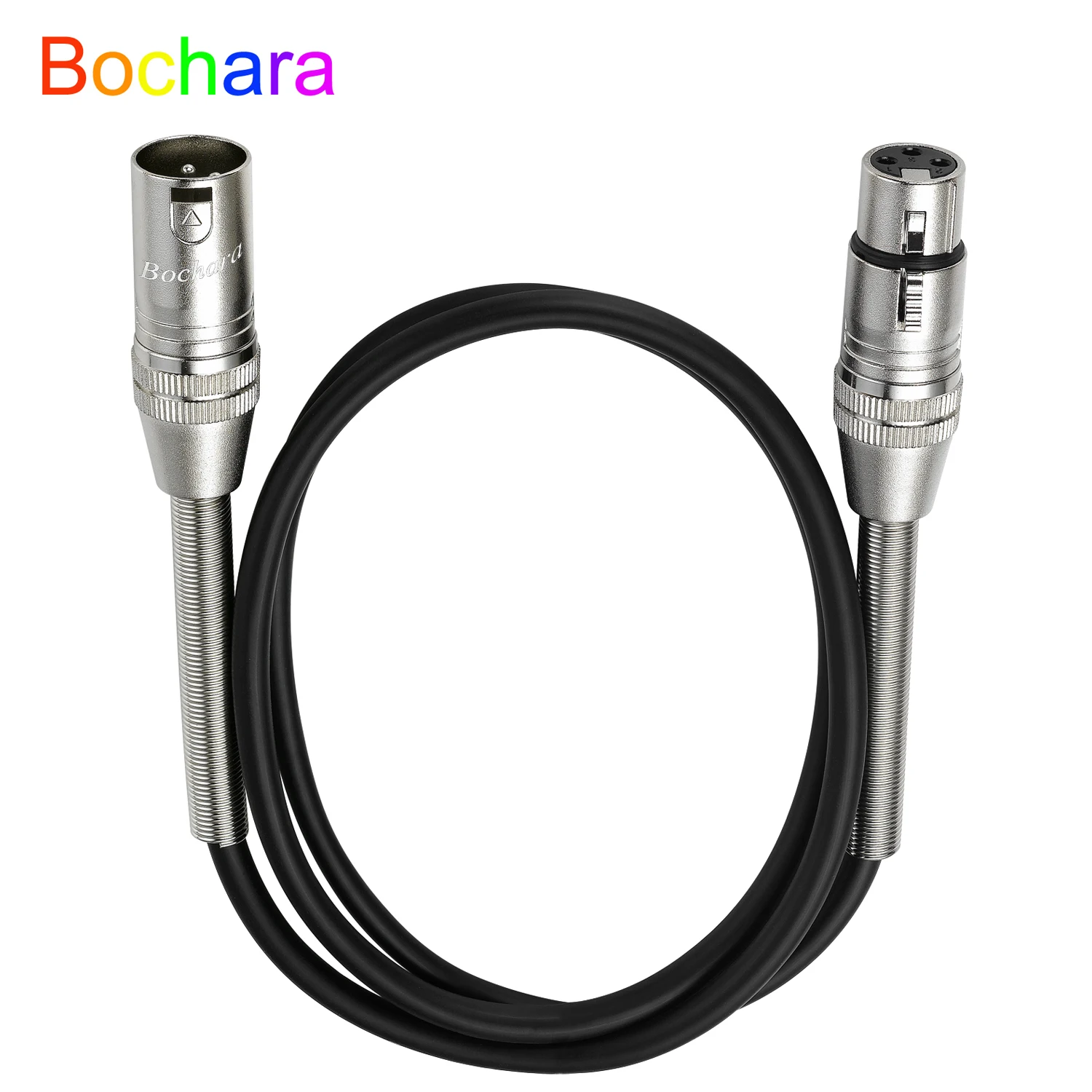 

Удлинительный кабель Bochara 3Pin XLR штекер-гнездо с пружинной защитой для фольги усилителя микрофона + Плетеный экранированный 1 м 1,8 м 3 м