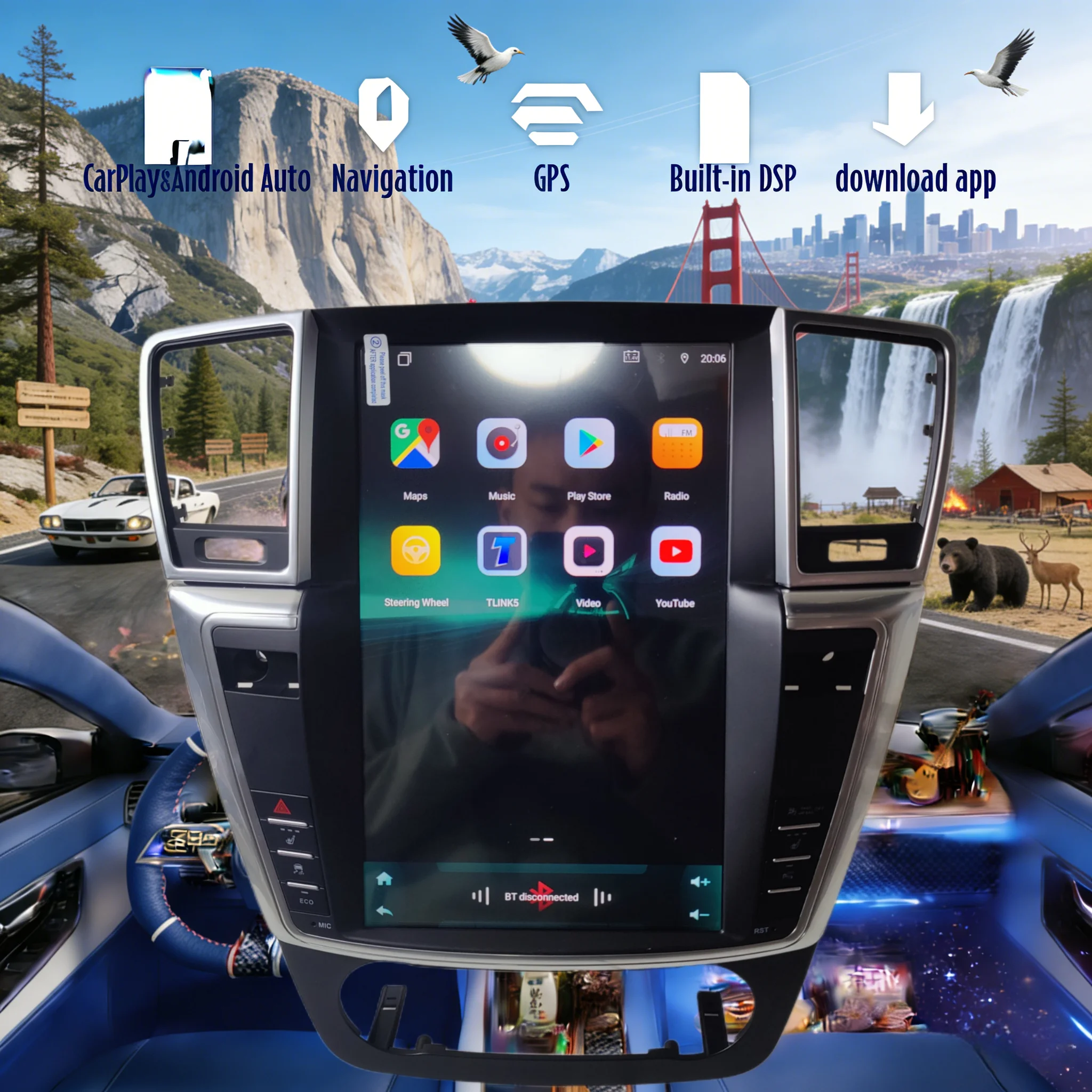 Radio de Coche con Android 14 y Carplay para Mercedes Benz ML W166 GL X166 ML300 ML350 ML400 ML550 GL350 GL400, Reproductor Multimedia con Pantalla