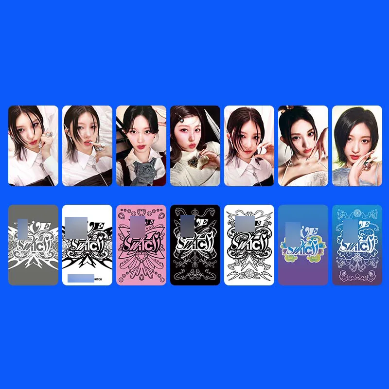 7/8PCS KPOP Album SWITCH PhotoCards WONYOUNG YUJIN Personal Selfie LOMO Cards LIZ GAEUL LEESEO HEYA Fans Collection Gifts