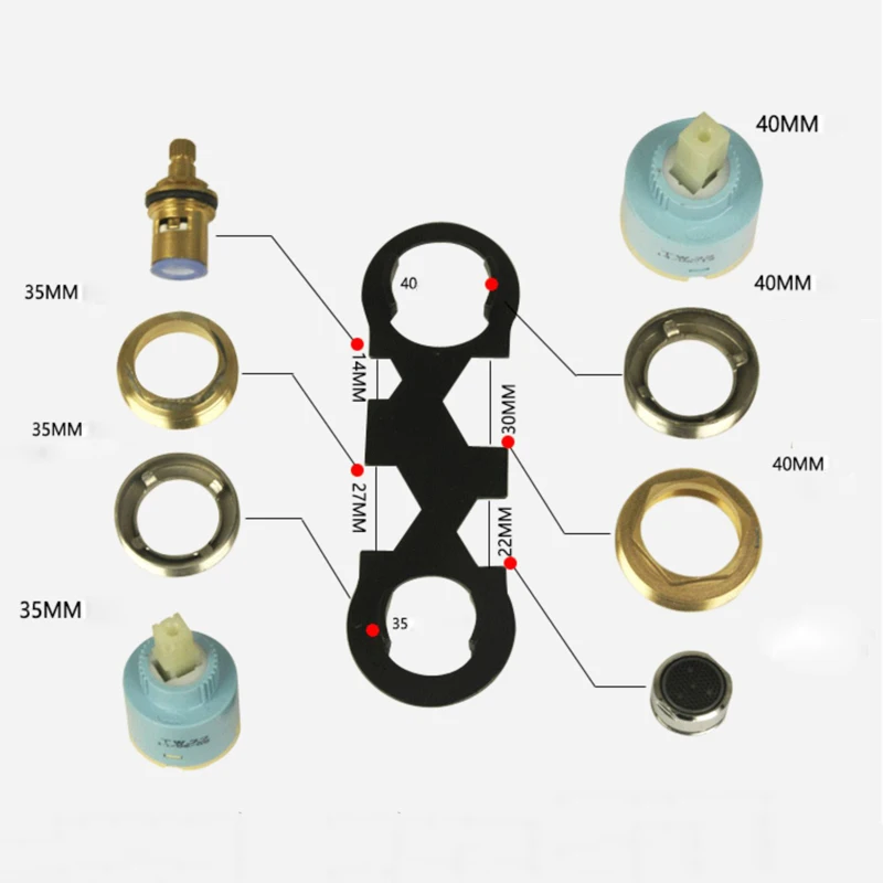 Bathroom Shower Faucet Wrench Hose Nut for Valve Bubblers Wrench Faucet Install Hand tools Household Repair Accessories
