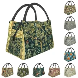 Tree Of Life By William Morris Thermal Insulated Lunch Bag Women Floral Textile Pattern Portable  Container Meal Food Box