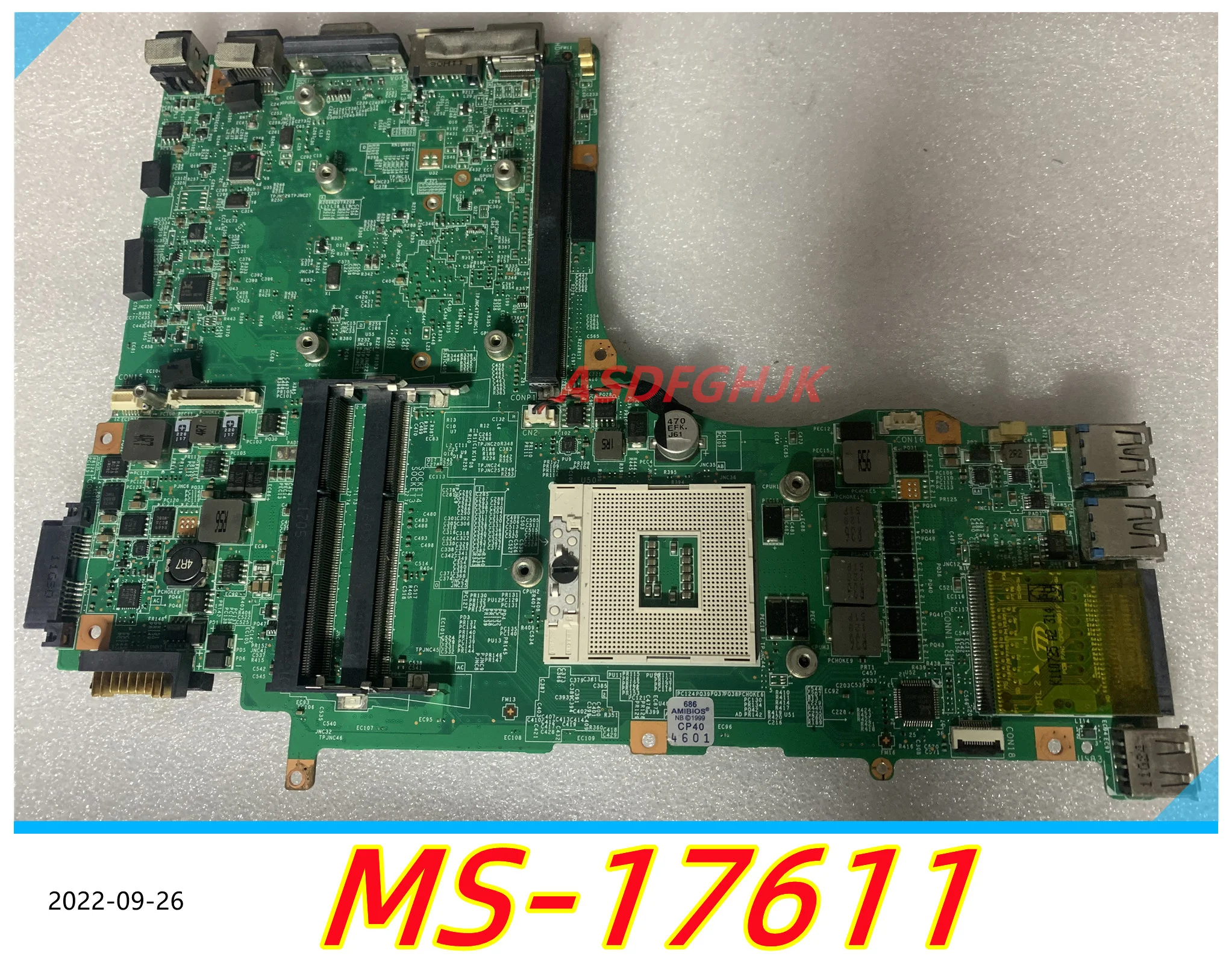 Original MS-17611 FOR MSI Ms-1761 GT780DX GT780 Laptop Motherboard  All Tests OK