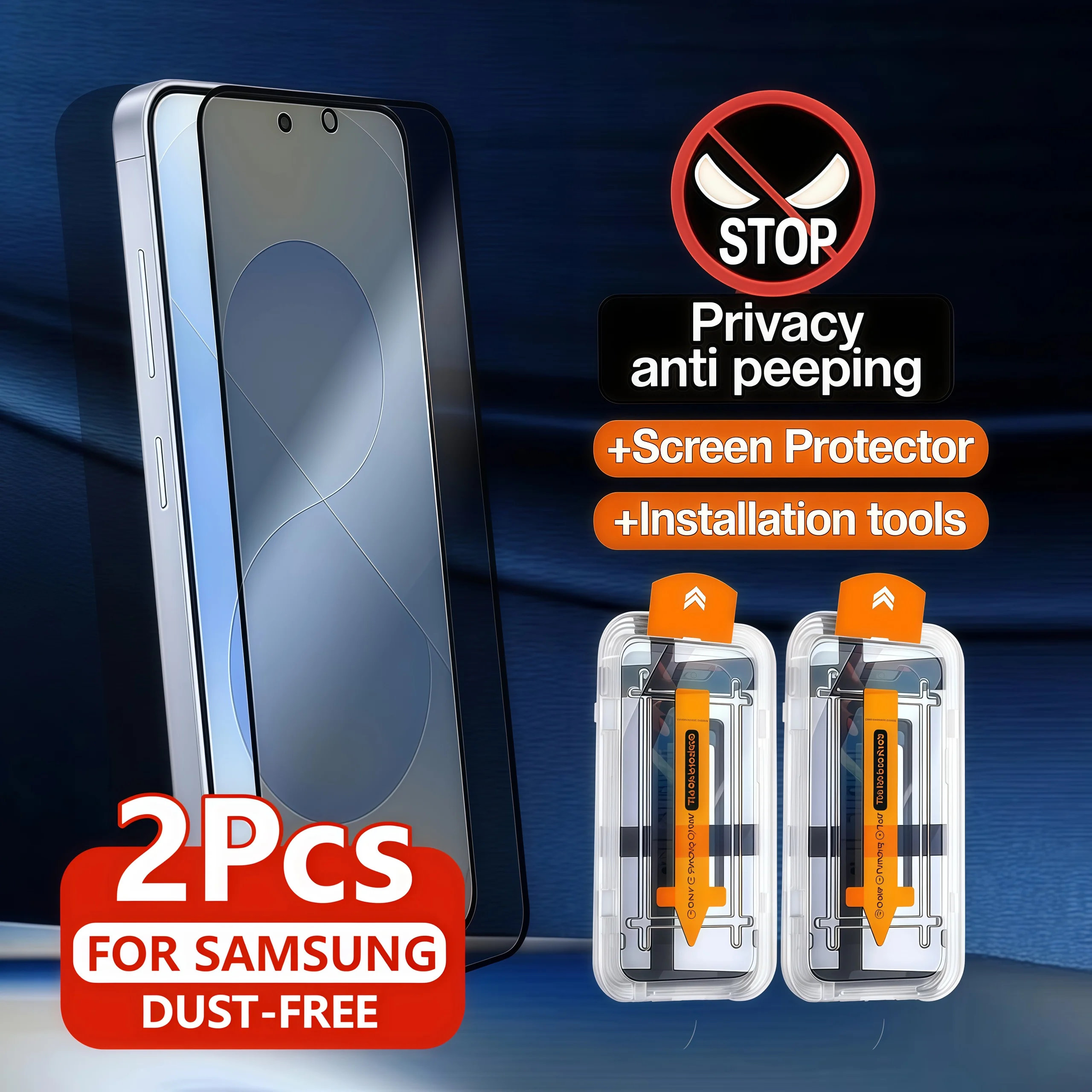 

2Pcs For Samsung Galaxy S25 S24 Ultar S23 S22 S21 Plus Privacy Screen Protector Phone Tempered Glass