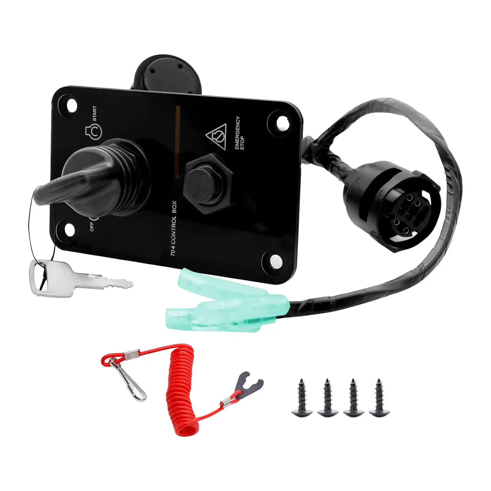 

Single Engine Key Switch Panel 704-82570-12-00 High Performance Easy to Install Outboard Engine Component 704-82570-11-00