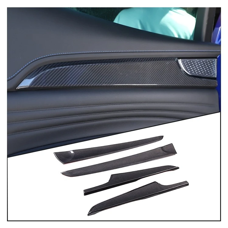 

Защитная накладка на внутреннюю панель двери автомобиля 2022-2023, аксессуары для интерьера из настоящего карбона