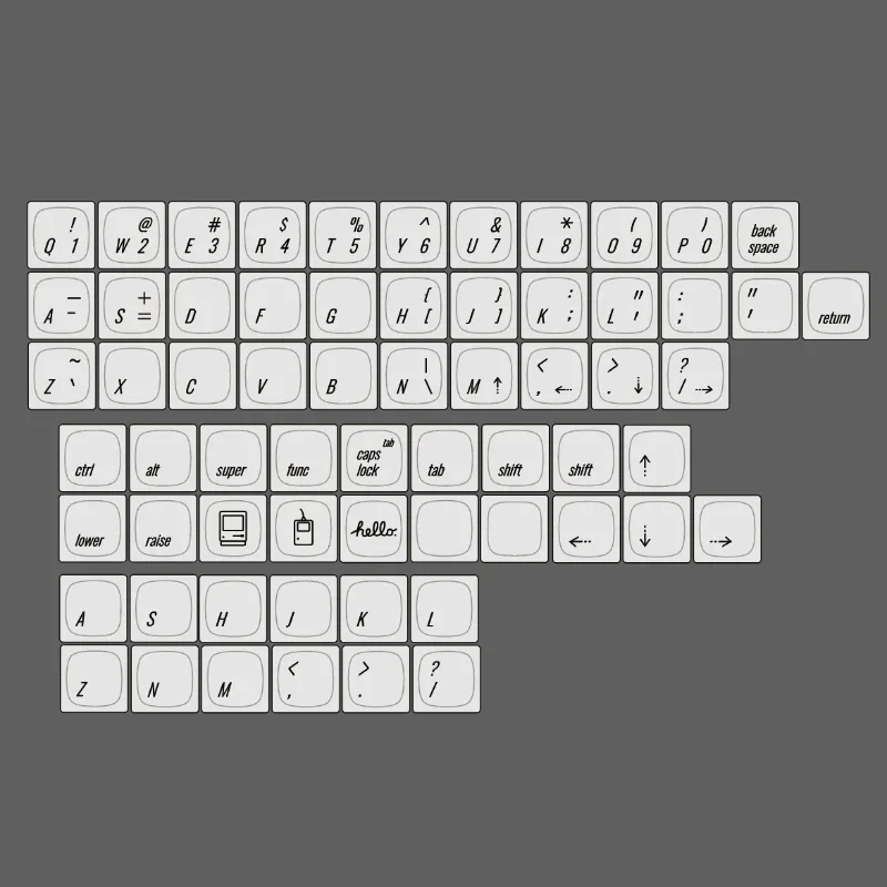 Geekark Low Profile Keycap Custom 1u 64key Pbt Cherry Profile Keyboard Keyboard Ondersteuning Split Keyboard Kit Sofmx As Pc Board