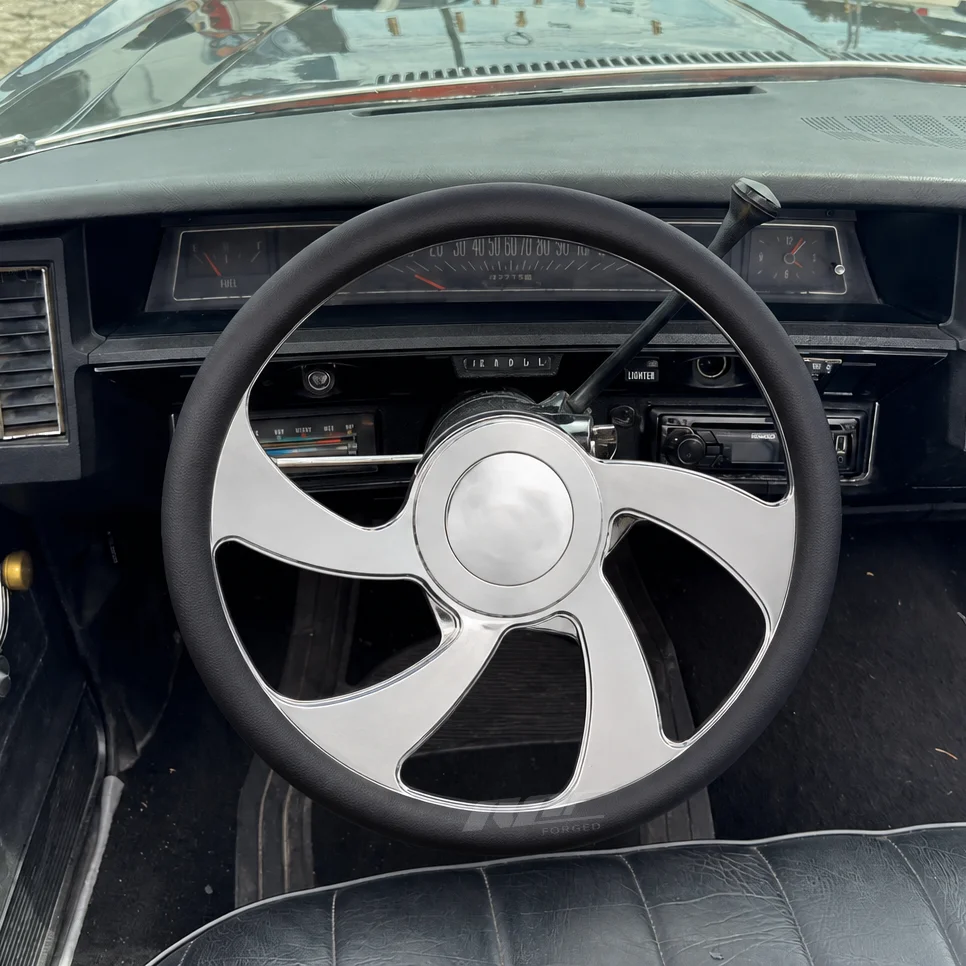 15-Inch forged steering wheel, polished half-cut steering wheel for Chevrolet Impala Monte Carlo Chrysler 300 Ford F150