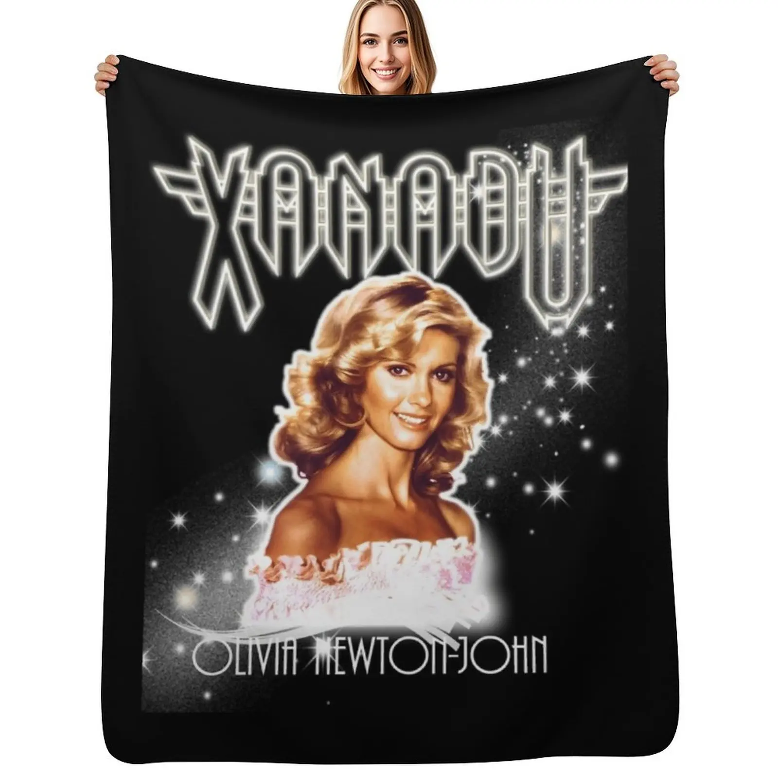 

Olivia Newton-John - Xanadu - Million Lights Dancing Classic Throw Blanket Soft Breathable Blanket for Night Sleeping