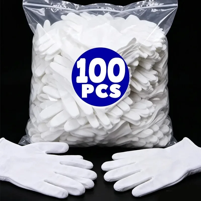 Summer Thin Formal Gloves White Breathable Soft Absorb Sweat Mittens Anti-slip Durable Muti-use Lightweight Work Glove Wholesale