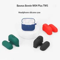 For Baseus Bowie W04 Plus TWS Case Silicone Protective Sleeve Skin Cover Bluetooth Wireless Earphones Protector Accessory