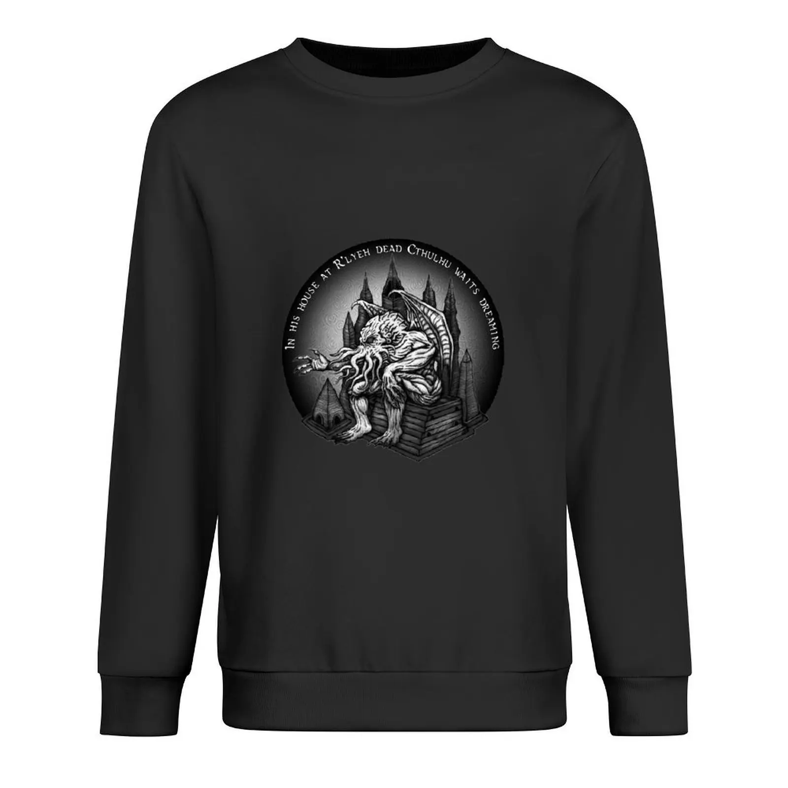 

Cthulhu R'lyeh Mono - Azhmodai 2018 Pullover clothes for men men's autumn clothes mens clothes men men's sweatshirts