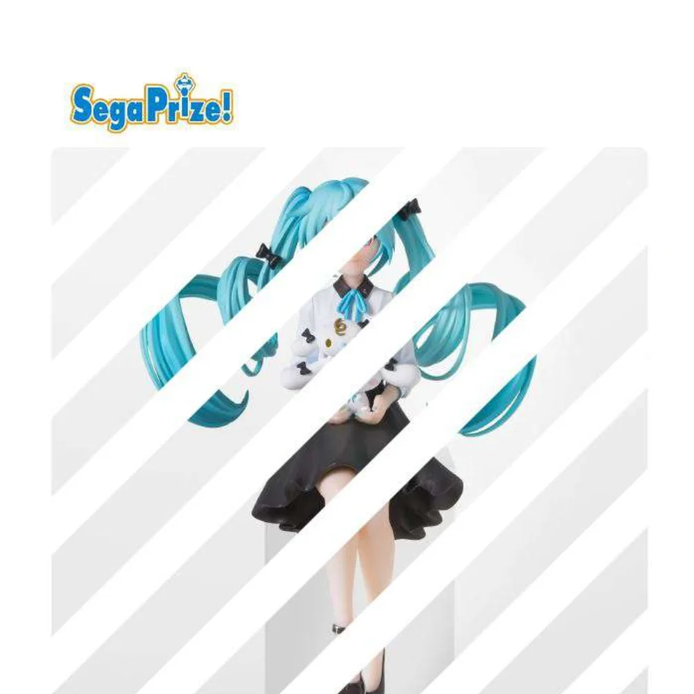 Figura de 14 cm de Hatsune Miku con Orejas Grandes de Perro y Tapón para Botella de Leche, Modelo Periférico, Decoración, Regalo para Niños