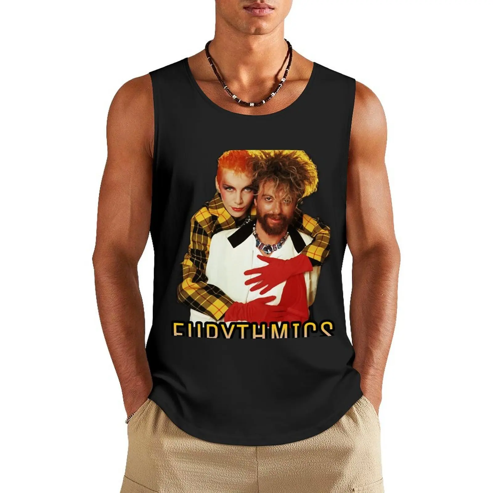 

eurythmics(3) Tank Top men gym anime clothes sleeveless shirts