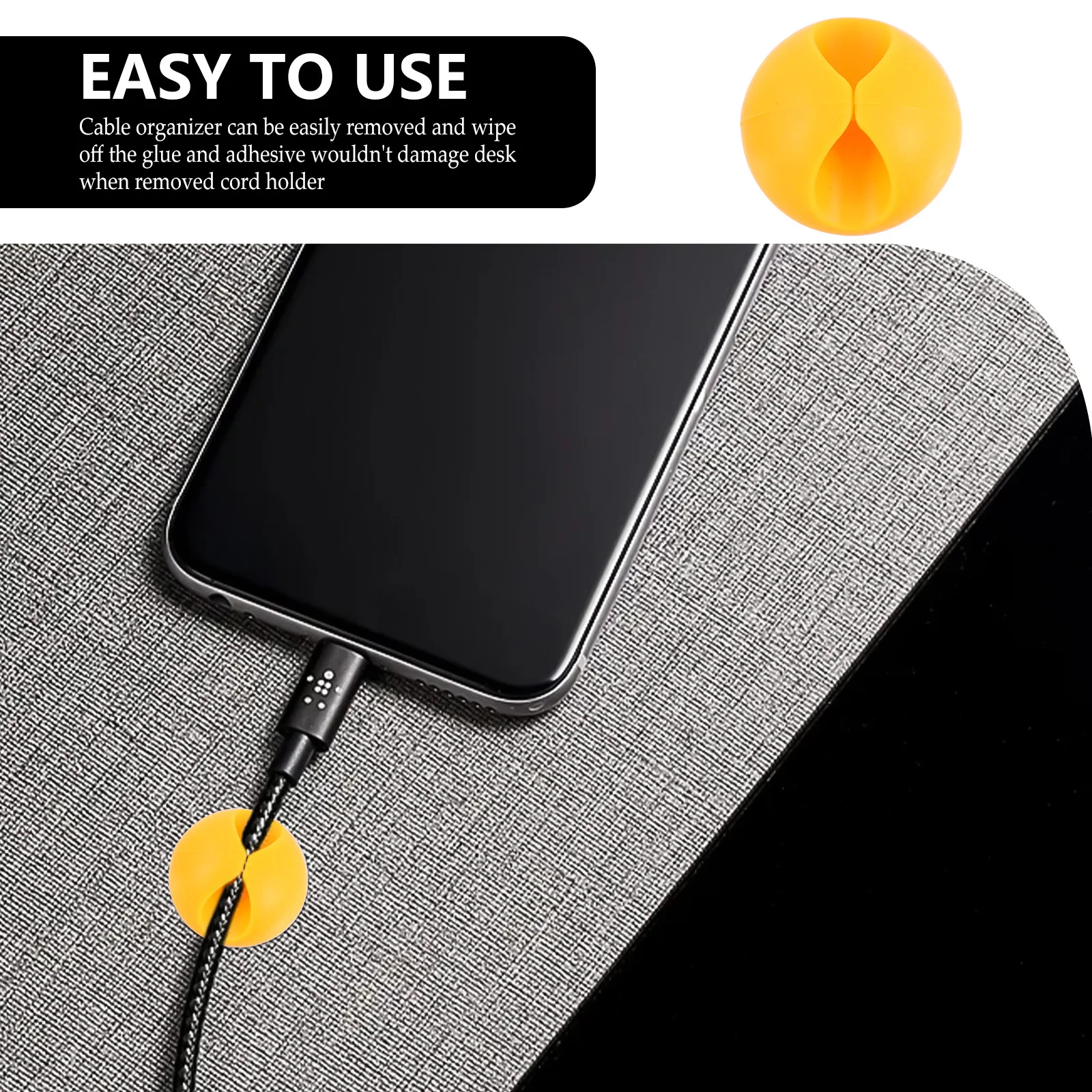 

20Pcs Cable Organizers Self Adhesive Clip for Neat Cord Management on Desk Bedside Wall Wood Glass Iron Surfaces Fast Setup