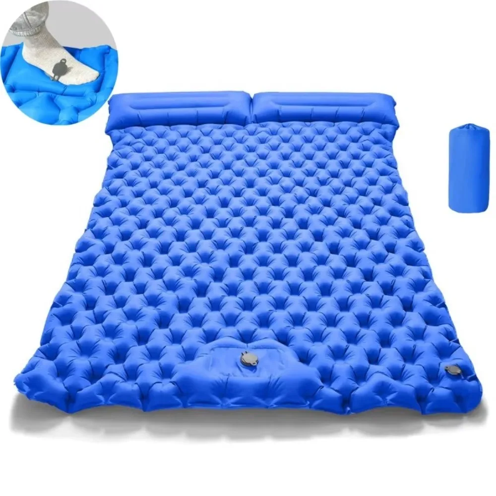 

Portable Double Sleeping Pad TPU Inflatable Tent Sleeping Mat Extra Wide Ultra Lightweight Camping Air Mattress