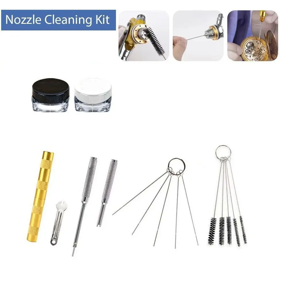 

Очистка аэрографа, набор инструментов для очистки распыления, набор инструментов для удаления, ремонт, уход, насадка-распылитель для аэрографа, набор для чистки из нержавеющей стали
