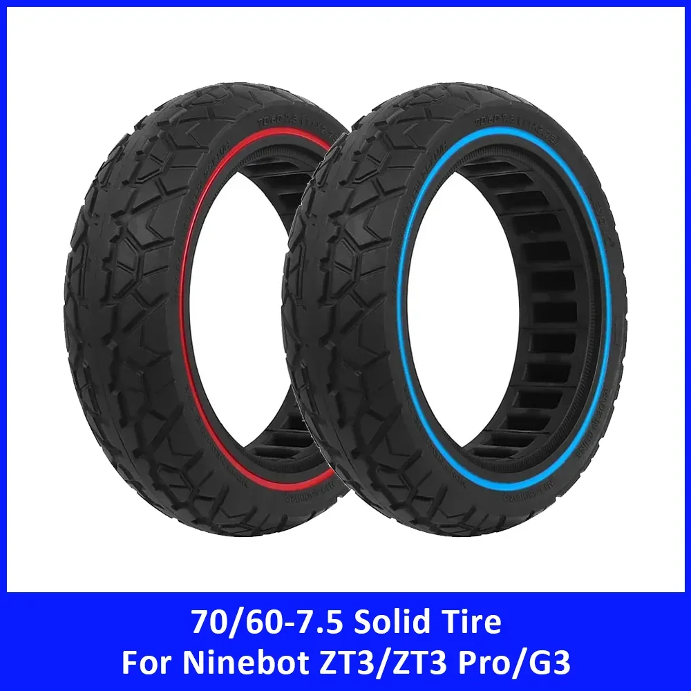 

70/60-7.5 Off-road Solid Tire for Segway Ninebot ZT3/Pro /G3 Electric Scooter 10-inch Anti-Slip Honeycomb Shock-absorbing Tyre