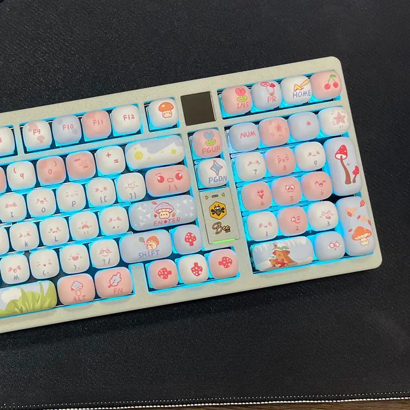 Cute Girl Mushroom Paradise 138 Key Diy Anime Mechanical Key Cap Mog altezza Artisan Keycaps Anime Keycaps Gaming Computer Gift