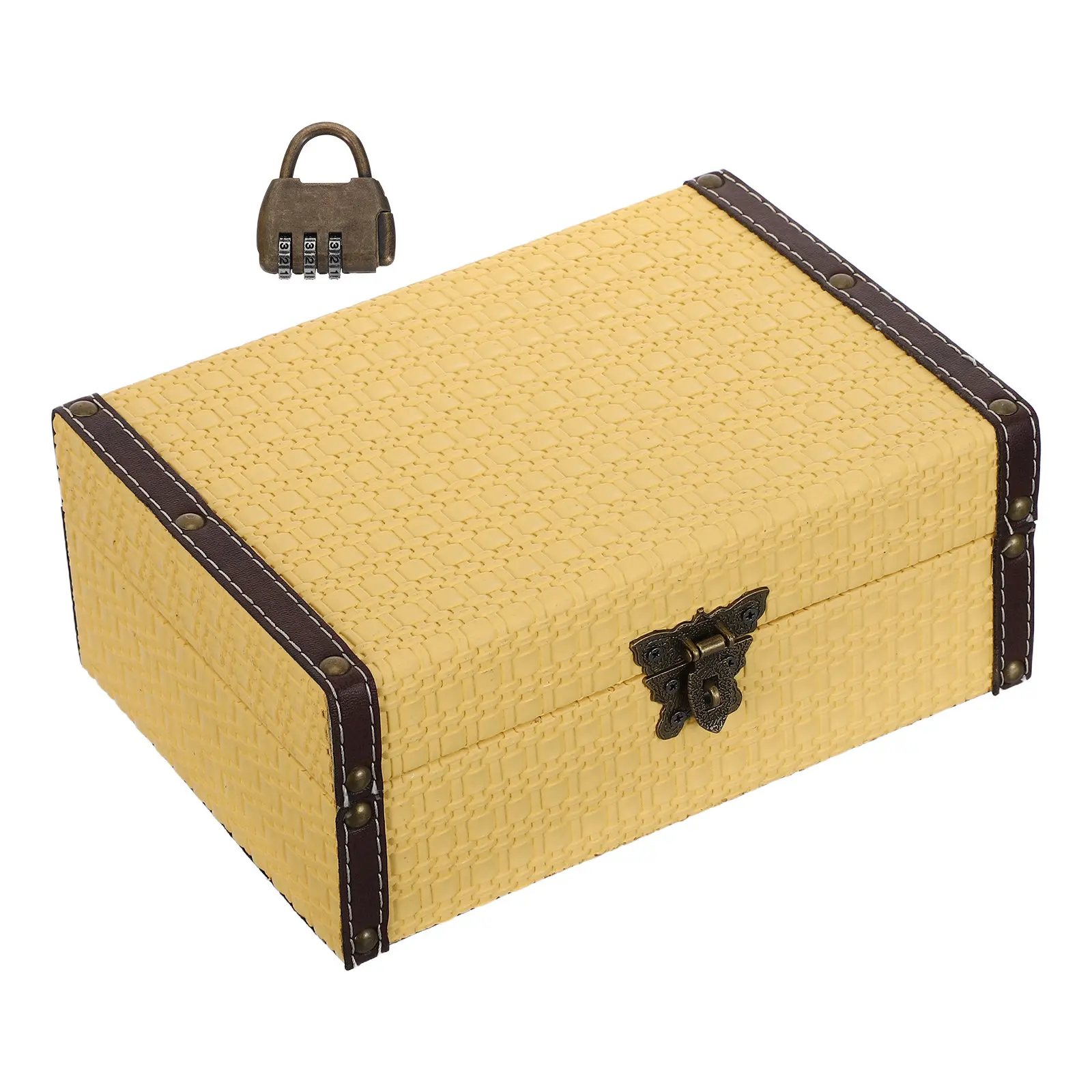 

Шкатулка для украшений с замком, современная минималистичная компактная деревянная коробка-органайзер, многофункциональный дорожный футляр для хранения ожерелий, колец и серег