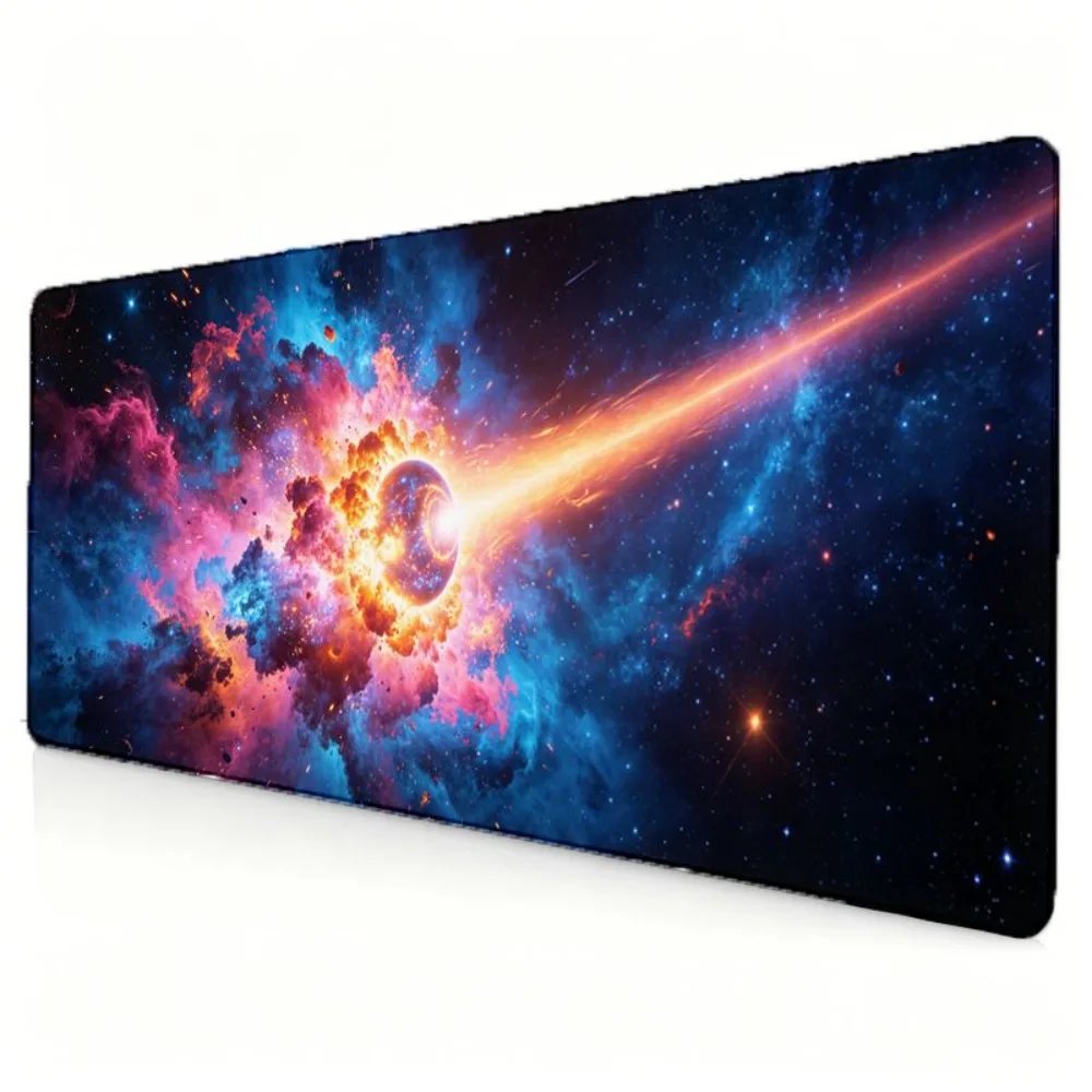 Tapis de souris Cosmic Explosion Space Scene Game, motifs artistiques haute définition, exploration spatiale, design futuriste