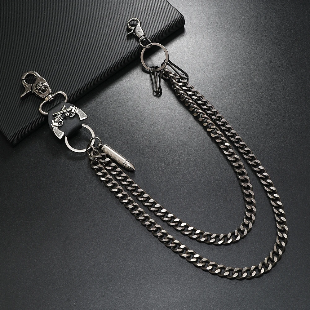 1 piece Hip-hop Jewelry Keychain personality pants chain Men\'s Accessories