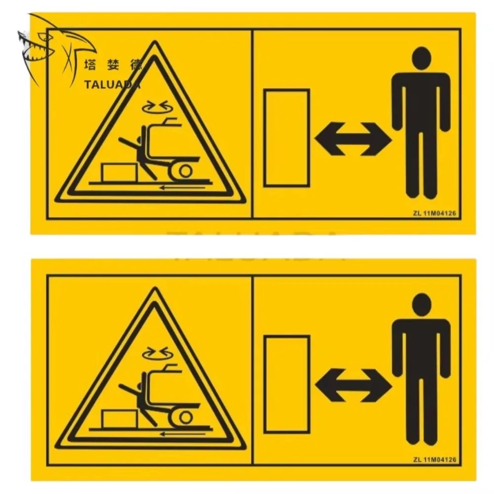 2PCS 17*9 CM Warning Sticker Universial For Excavator Body Sticker Boom Sticker Counterweight Sticker HOTSALE Dangerous Sign