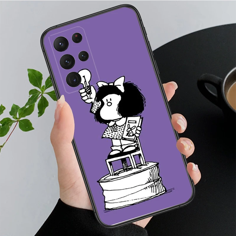 

Mafalda Phone Case for Samsung Galaxy A21S A52S A04S A53 A54 A51 A71 A33 A23 A13 A14 A32 A52 M51 Funda