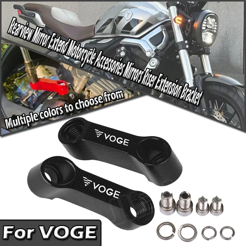 10mm 8mm Rearview Mirror Extend Motorcycle AccessoriesFor Voge 525R 250Rr 300Rr 300Ac 500AC Mirrors Riser Extension Bracket