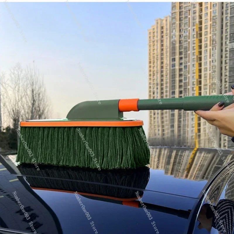 High-speed Cleaning, Dust Duster, Mop  Brush,  with Telescopic Rod To Sweep Snow and Sweep Dust