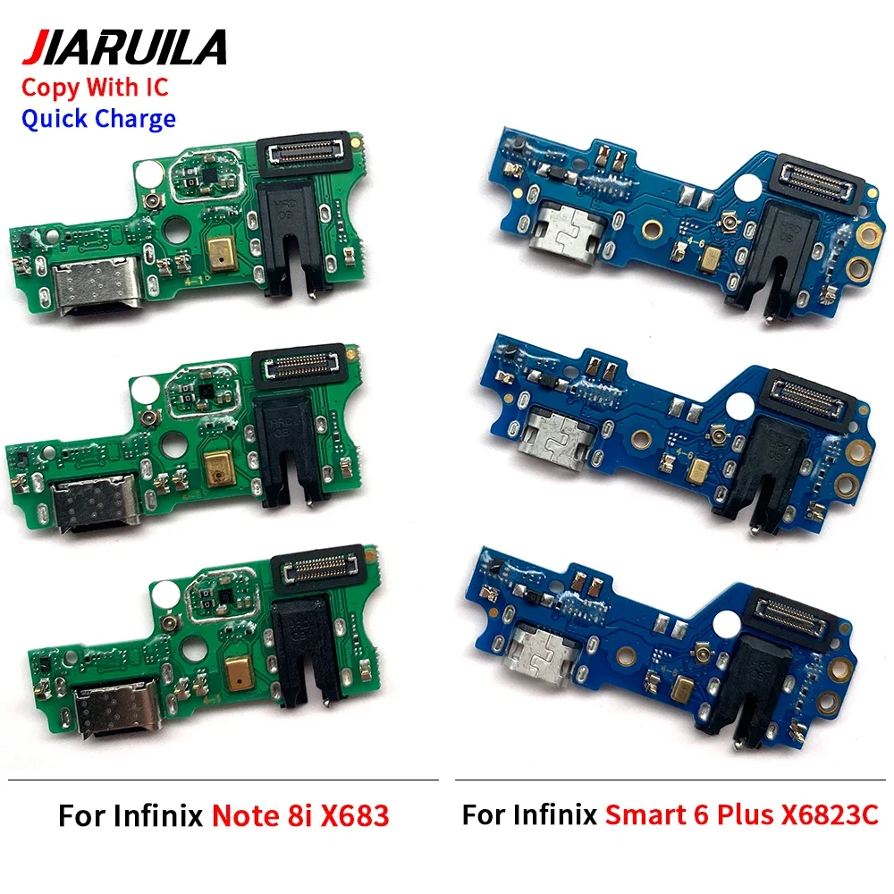 For Infinix Hot 9 Play 10 Lite 10i 11 20 Note 8 8i 12 30 5G Smart 6 Plus 7 USB Charging Port Board Flex Cable Connector Parts