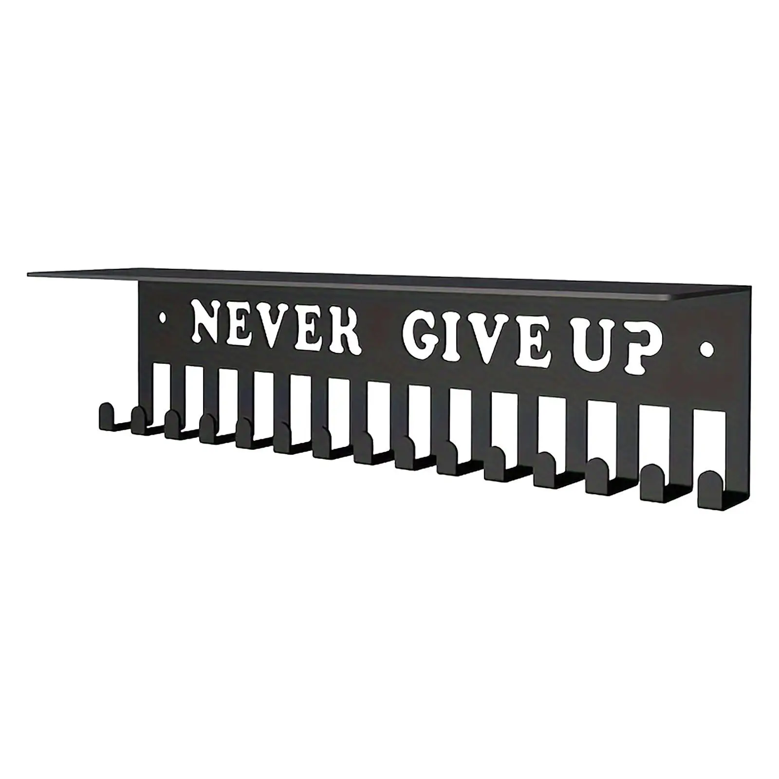 Medal Display Rack Aluminum Alloy Hanger Holder Wall Mounted Medals Holder Frame for Running Race Volleyball Award Organizer