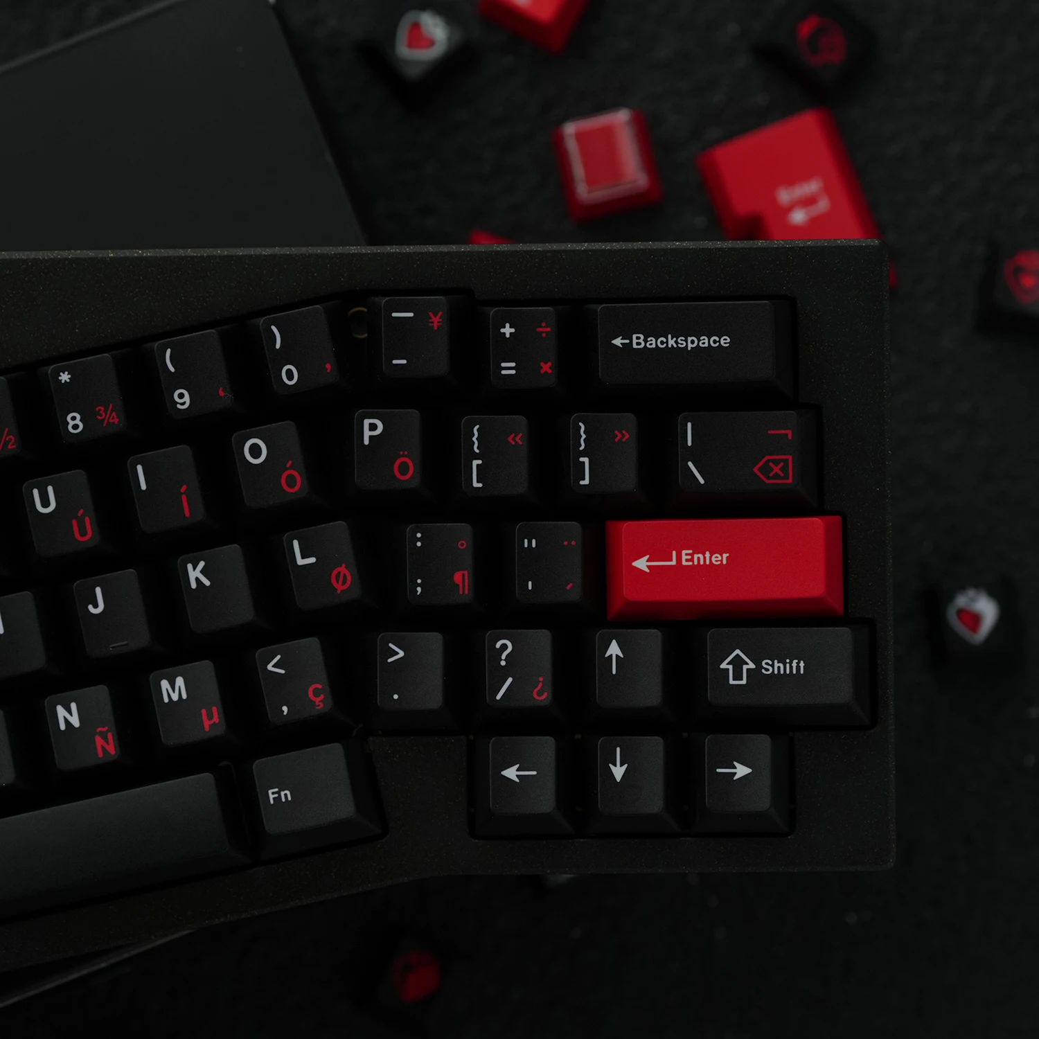 ‌JKDKeys KM Heartrending PBT irish ROB Keycaps - Cherry Profile, All-Sub Dye 179 Keys, Multi-Layout (ANSI/ISO/WKL/Alice)