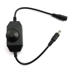 High Quality Single Color LED Strip Light LED Dimmer 12V 2A 24W Knob LED Dimmer Dimming Switch ON OFF
