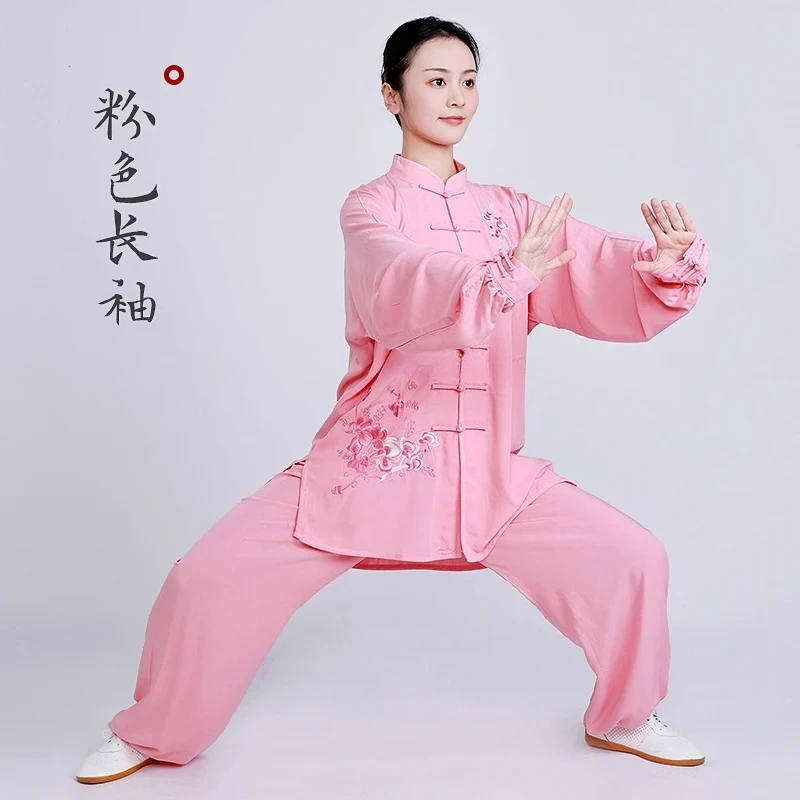 

2025 Women's Tai Chi Kung Fu Suit - Cotton Linen Baduanjin Qigong Training Wear for Spring Summer Martial Arts