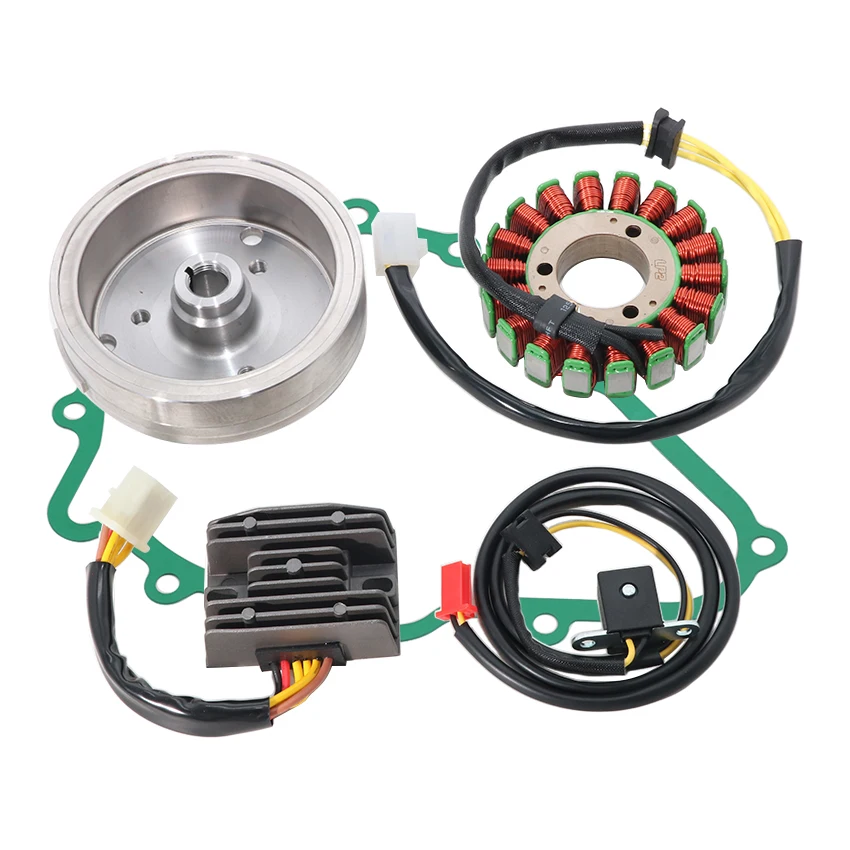 Motorcycle Regulator Rectifier+Ignition Stator Coil+Cover Gasket For Kawasaki EX500 GPZ500 EX400 GPZ400S EN400 Vulcan 400
