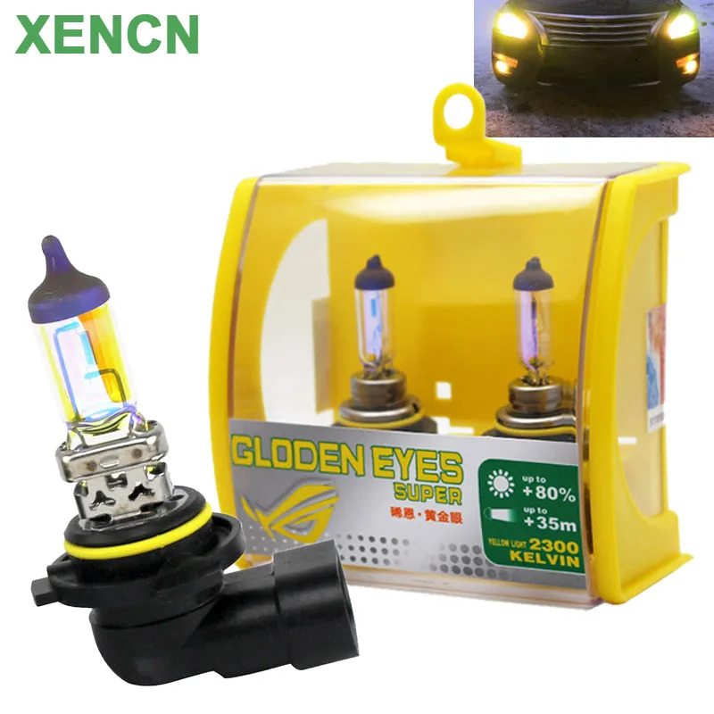 

XENCN 9006 HB4 12V 51W Halogen Car Headlights Golden Eyes 2300K Yellow Brightr Up to +80% Auto Lamp Original Globes Bulb (Pair)