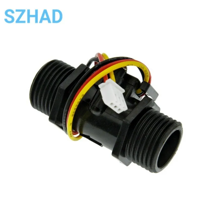 Transparent Black Flow Meter YF-201C Water Flow Sensor Turbine Flow Meter 4 Points Flow Sensor