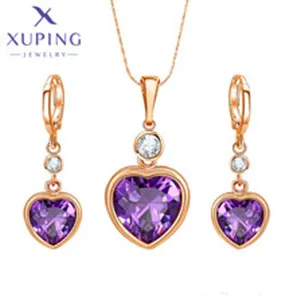 Xuping Schmuck Modische Designs Sonderaktion Gemischte Ohrringe Armbänder Halsketten für Damen Partygeschenk – Detail 16