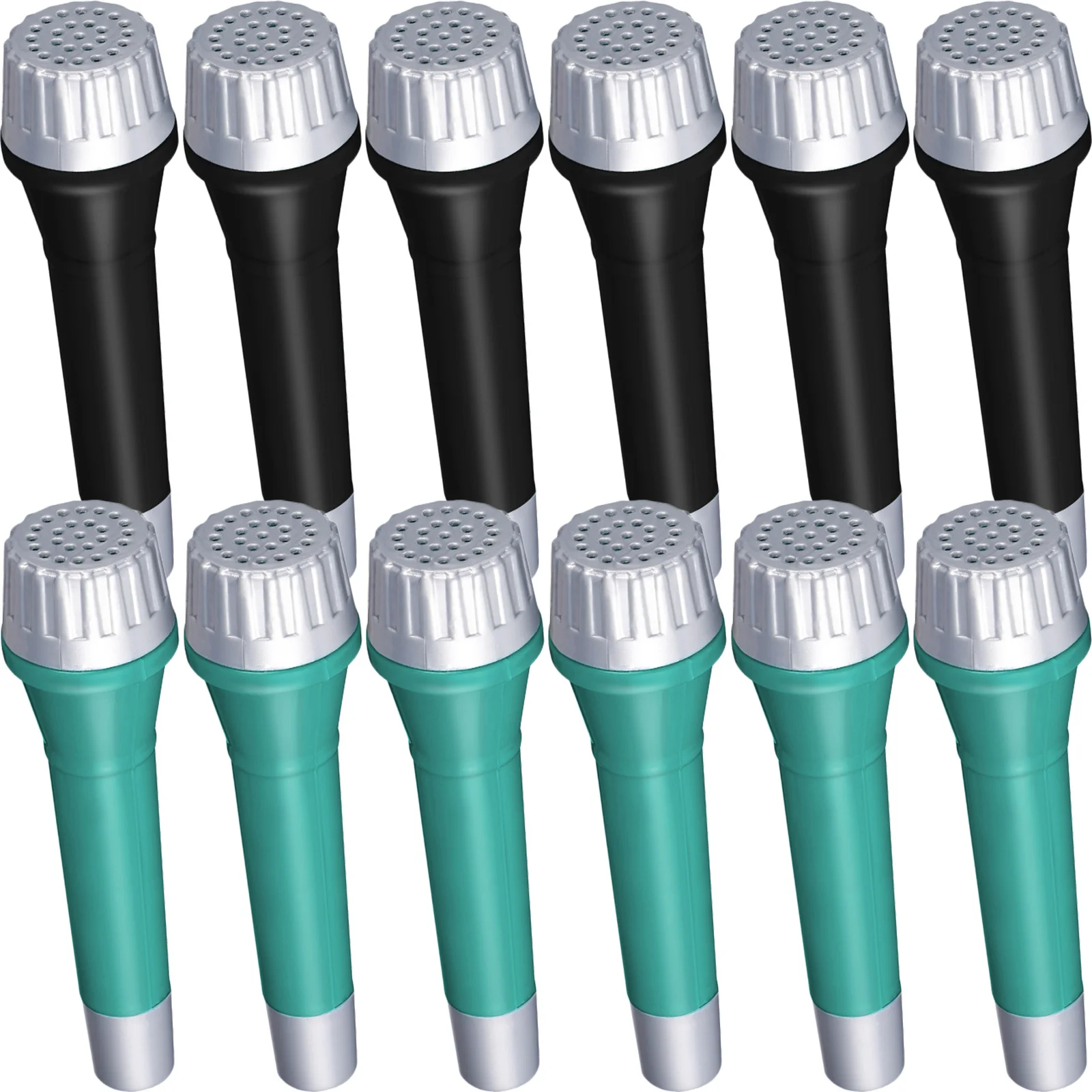 12 stks Kids Microfoon Nep Microfoon Gesimuleerde Stage Prop Voor Fantasiespel Plastic Feestartikelen Verjaardag Kerst Bruiloft