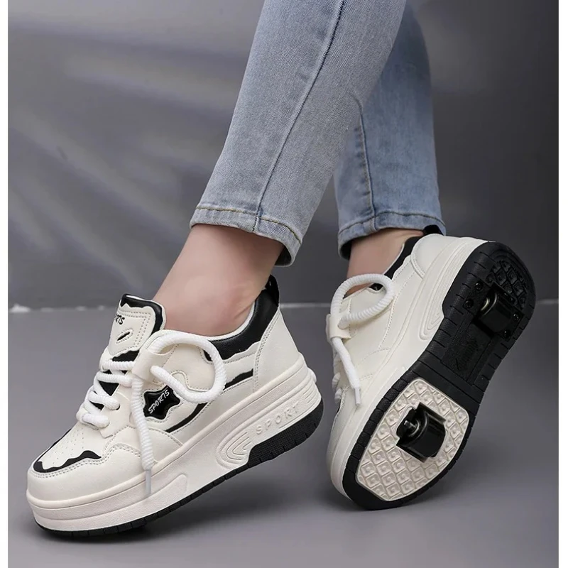 

Children's Roller Skates of All Four Seasons Casual Height-increasing Double-row Roller Skating, Versatile and Fashionable Shoes