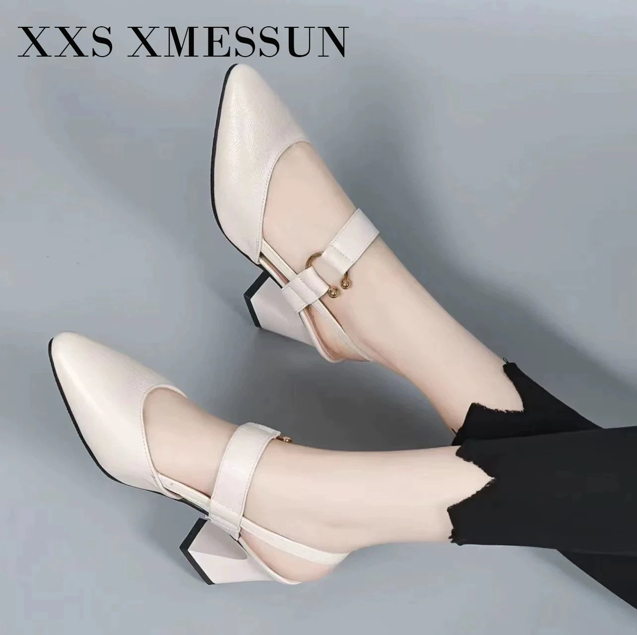 

XXS XMESSUN 2026 Новые летние модные прозрачные женские босоножки с бантом-бабочкой, на платформе, на высоком каблуке, с пряжкой