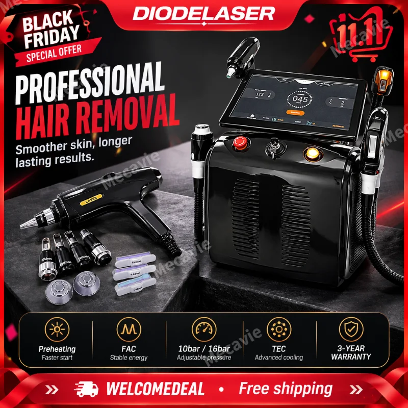 Ice Cooling Hair Removal & Tattoo Elimination Skin Rejuvenation Mecavie 6000W 4 In1 Laser For Medical Beauty Salon 808/755/940nm