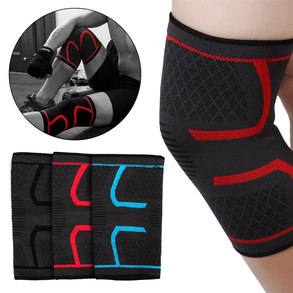 1 pz Fitness Running ciclismo supporto per ginocchio bretelle elastico Nylon Sport compressione ginocchiera manica per basket pallavolo nuovo