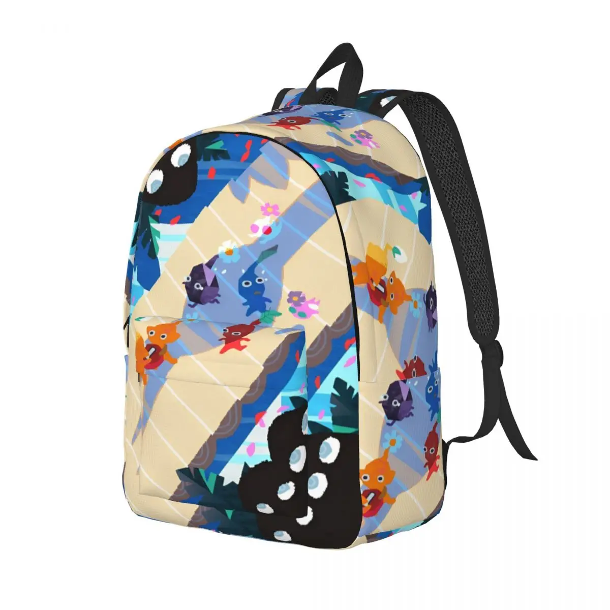 Video Game Pikmin Backpack for Preschool Primary School Student Bookbag Boy Girl Kids Daypack Gift