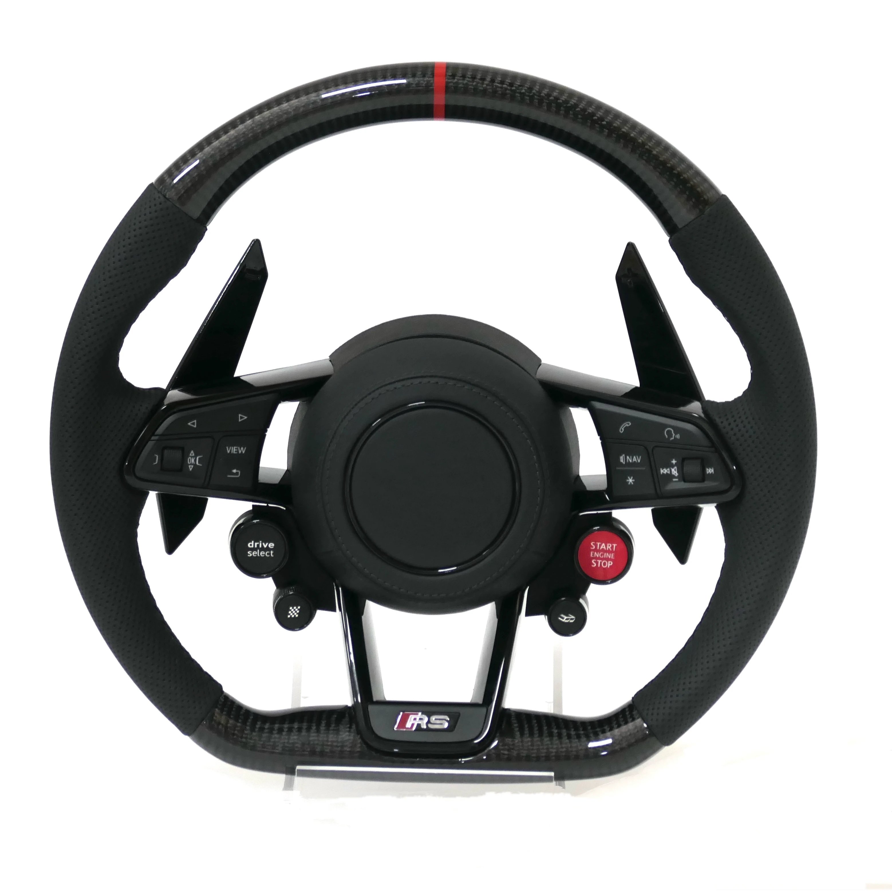 

Leather/Carbon fiber/led Steering Wheel Assembly Upgrade Fit for RS RS3 RS5 RS7 A3 A4 A5 A6 A7 S3 S5 Q5 Q7 TT TTs R8 Style