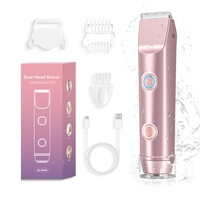 Women Electric Shaver 2 In 1 Waterproof Bikini Trimmer Rechargeable Wet and Dry Use Electric Razor Women Body Hair Trimmer