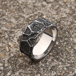 Nordic Viking Runes Ring Punk Fashion 316L Stainless Steel Odin Vikings Amulet Rings For Men Women Couple Jewelry Gift Wholesale