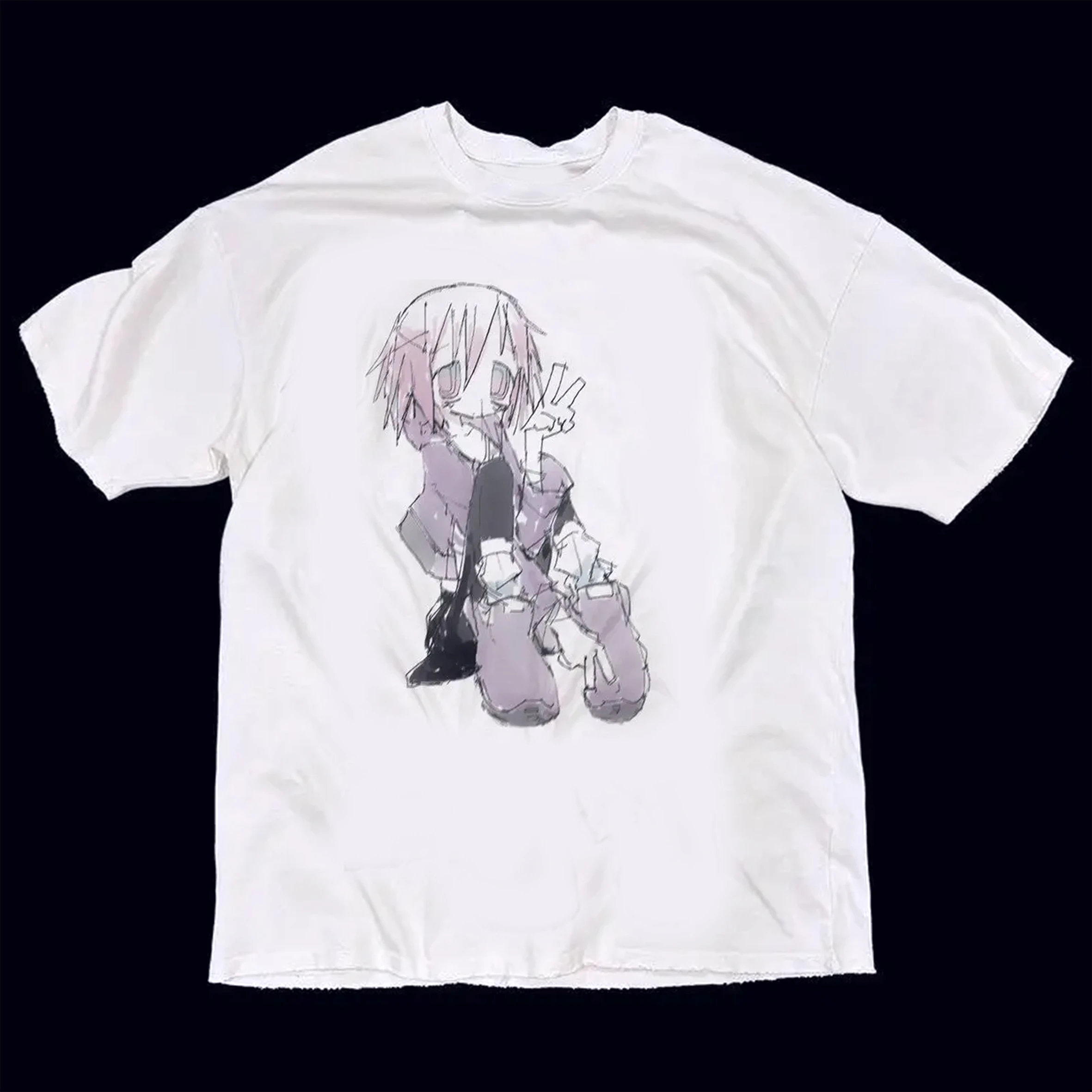 Japanische Y2k Damen abgeschnittene Grunge Kleidung 2000er Jahre Tops T Shirt für Frauen Mädchen Grafik T-Shirts Y2k Top weibliche Kleidung Harajuku